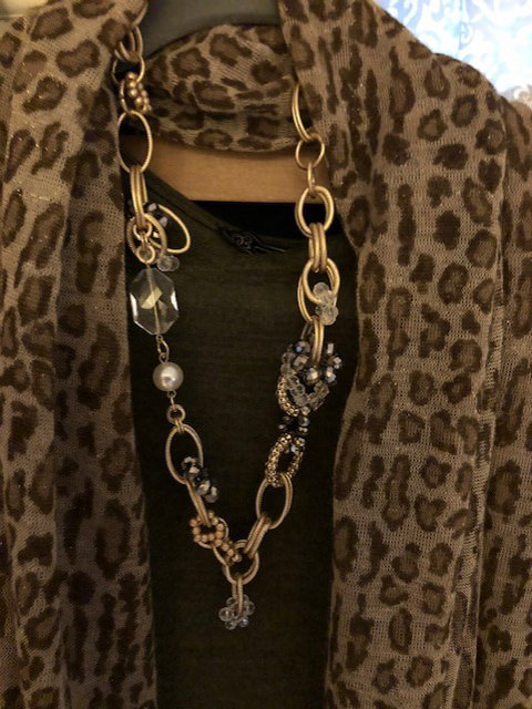 gold necklace with stones